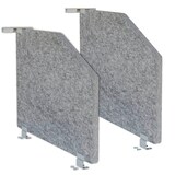 Artikelbild 1 für HAMMERBACHER Tischtrennwand Grundset VARS2/5, grau 73,5 x 50,0 cm, 2 St., Artikelnummer 659906