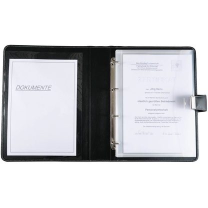 Artikelbild 3 für Alassio Ringbuchmappe Lederimitat DIN A4 schwarz, Artikelnummer 175303
