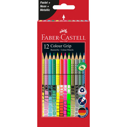 Artikelbild für FABER-CASTELL Colour GRIP Buntstifte farbsortiert, 12 St., Artikelnummer 158091