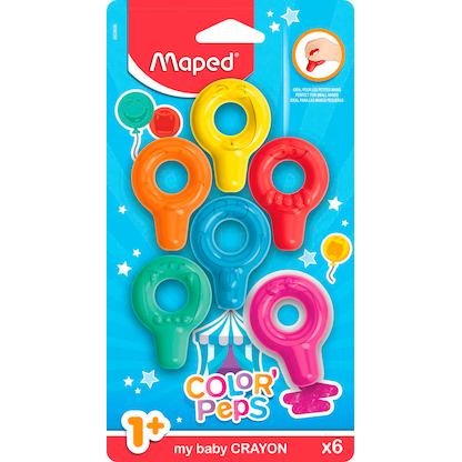 Artikelbild für maped COLOR'PEPS Wachsmalkreiden farbsortiert, 6 St., Artikelnummer 701757