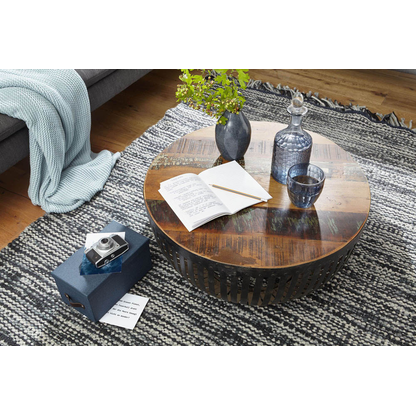 Artikelbild 3 für WOHNLING Couchtisch rund Massivholz mango 70,0 x 70,0 x 33,0 cm, 1 St., Artikelnummer 906911