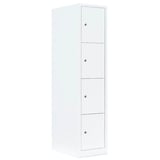 Artikelbild 1 für LÜLLMANN Schließfachschrank signalweiß 523417, 4 Schließfächer 41,5 x 50,0 x 180,0 cm, Artikelnummer 185789