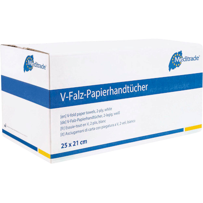 Artikelbild 2 für Meditrade® Papierhandtücher 6721 Zick-Zack-Falzung 2-lagig 3.150 St., Artikelnummer 242707