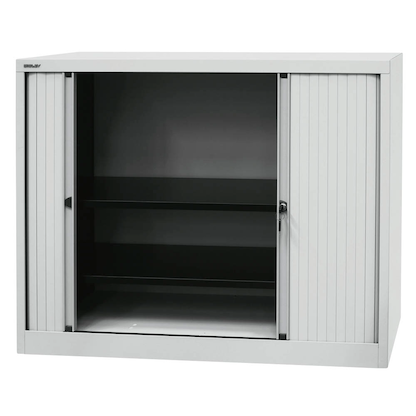 Artikelbild 6 für BISLEY Rollladenschrank lichtgrau 2 Fachböden 120,0 x 43,0 x 103,0 cm, Artikelnummer 924191