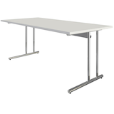 Artikelbild 1 für Kerkmann Lago Schreibtisch weiß rechteckig, C-Fuß-Gestell chrom 180,0 x 80,0 cm, Artikelnummer 656037