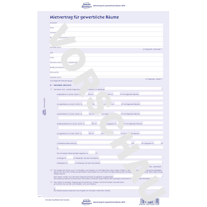 Artikelbild 3 für AVERY Zweckform Mietverträge für Gewerberäume, 5 St., Artikelnummer 750473
