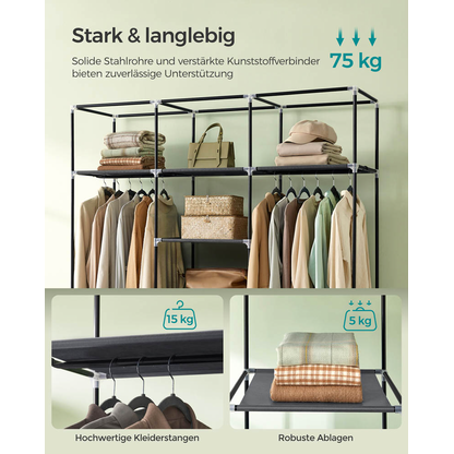 Artikelbild 6 für SONGMICS Stoffschrank, RYG12G grau 150,0 x 45,0 x 175,0 cm, 1 St., Artikelnummer 439586