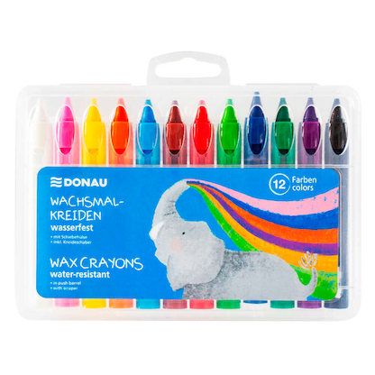 Artikelbild für DONAU Wachsmalstifte farbsortiert, 12 St., Artikelnummer 694527