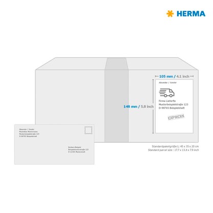 Artikelbild 3 für HERMA Etiketten 4396 gelb 105,0 x 148,0 mm, 100 Blatt, Artikelnummer 188631