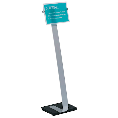 Artikelbild 2 für DURABLE Infoständer CRYSTAL SIGN silber DIN A4 29,5 - 31,5 x 21,5 x 106,0 - 118,0 cm, 1 St., Artikelnummer 265201