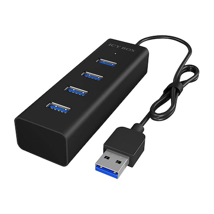 Artikelbild für RaidSonic ICY BOX® USB-Hub IB-HUB1409-U3 4-fach schwarz, Artikelnummer 637597