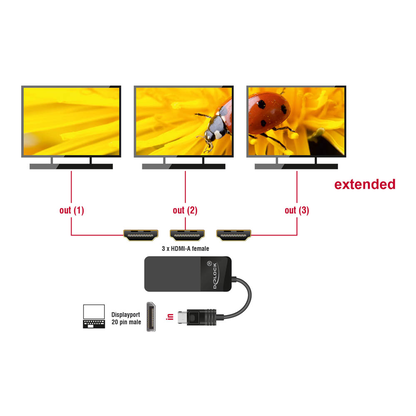 Artikelbild 4 für DeLOCK 87770 DisplayPort Splitter, Artikelnummer 895454