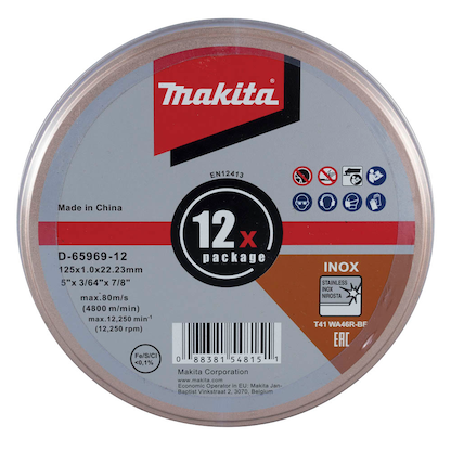 Artikelbild 2 für makita Trennscheiben INOX D-65969-12, 12 St., Artikelnummer 416226