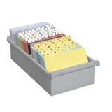 Artikelbild 1 für HAN Karteikasten DIN A6 für 1.300 Karteikarten grau ohne Deckel, Artikelnummer 184168