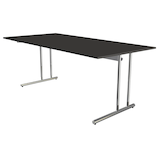 Artikelbild 1 für Kerkmann Lago Schreibtisch anthrazit rechteckig, C-Fuß-Gestell chrom 200,0 x 100,0 cm, Artikelnummer 656049