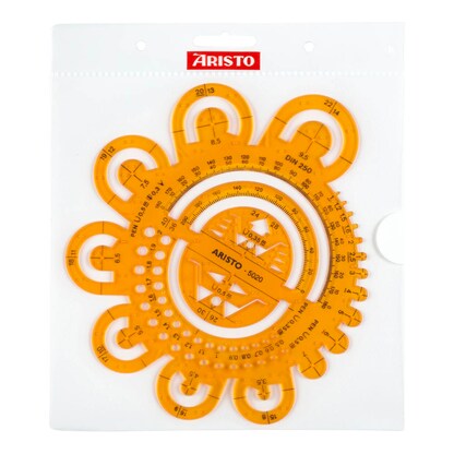 Artikelbild 2 für ARISTO Zeichenschablone gelb, Artikelnummer 143968