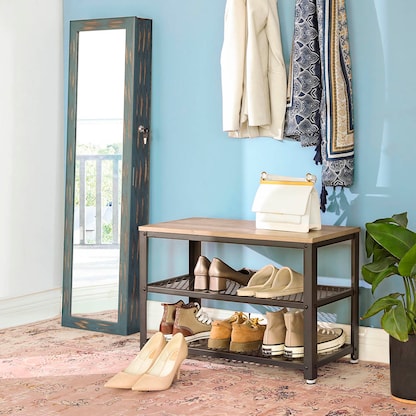 Artikelbild 5 für VASAGLE Schuhbank LBS73MB grau, schwarz Holz 73,0 cm, Artikelnummer 439337