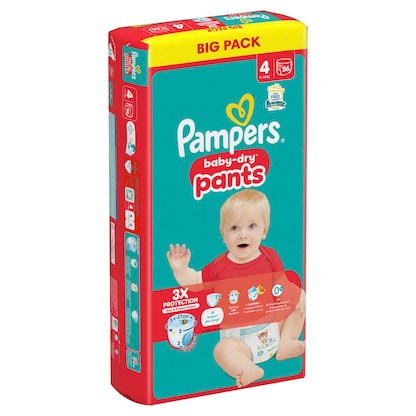 Artikelbild 2 für Pampers® Windeln baby-dry™ BIG PACK Gr. 4 (9-15 kg) für Babys und Kleinkinder, 56 St., Artikelnummer 585329
