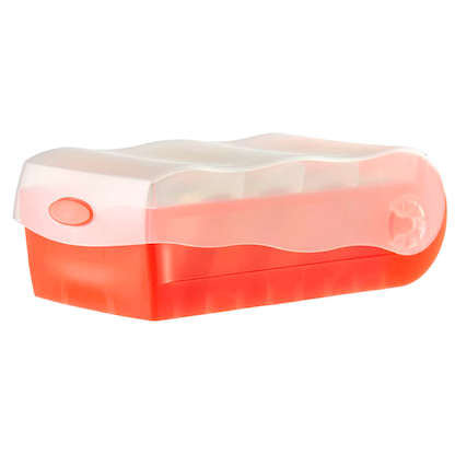 Artikelbild 2 für HAN Croco Karteikasten DIN A8 für 500 Karteikarten rot mit Deckel, Artikelnummer 572479