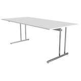 Artikelbild 1 für Kerkmann Lago Schreibtisch weiß rechteckig, C-Fuß-Gestell chrom 200,0 x 100,0 cm, Artikelnummer 656052