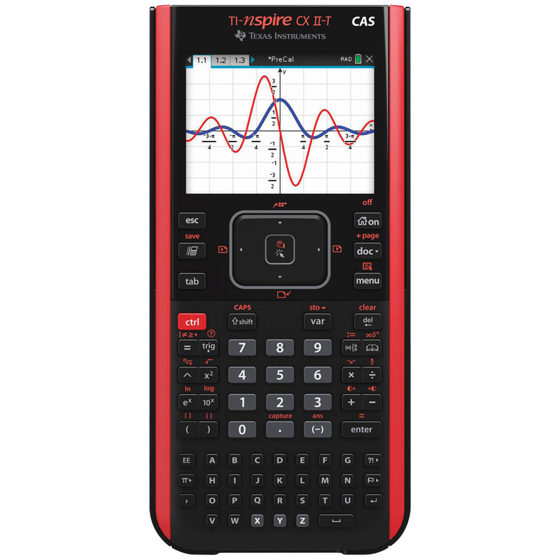 TEXAS INSTRUMENTS TI-Nspire CX II-T CAS Grafikrechner schwarz/rot
