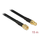 Artikelbild 1 für DeLOCK SMA-Stecker/SMA-Buchse Antennenkabel CFD/RF200 low loss 15,0 m schwarz, 1 St., Artikelnummer 895514
