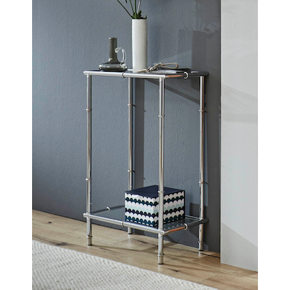 Artikelbild 3 für HAKU Möbel Konsolentisch rechteckig Glas silber 50,0 x 25,0 x 75,0 cm, 1 St., Artikelnummer 137154