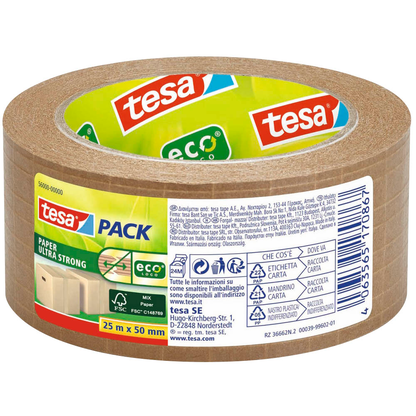 Artikelbild für tesa Packband tesapack® Papier Ultra Strong fadenverstärkt braun 50,0 mm x 25,0 m 1 Rolle, Artikelnummer 847034