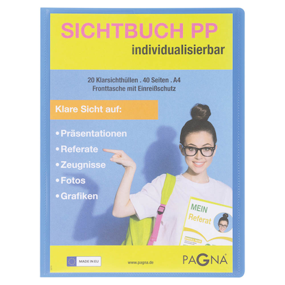 Artikelbild für PAGNA School Sichtbuch DIN A4, 20 Hüllen hellblau, 1 St., Artikelnummer 609277