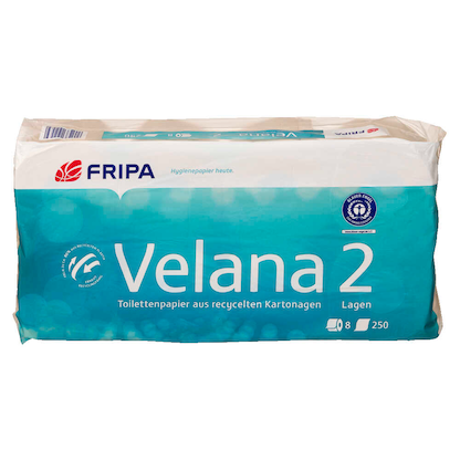 Artikelbild 6 für FRIPA Toilettenpapier Velana 2-lagig Recyclingpapier, 8 Rollen, Artikelnummer 773368