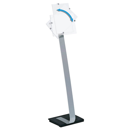 Artikelbild 3 für DURABLE Infoständer CRYSTAL SIGN silber DIN A4 29,5 - 31,5 x 21,5 x 106,0 - 118,0 cm, 1 St., Artikelnummer 265201