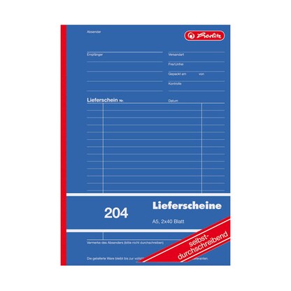Artikelbild 2 für herlitz Lieferschein mit Empfangsschein Formularbuch 204, 1 St., Artikelnummer 402034