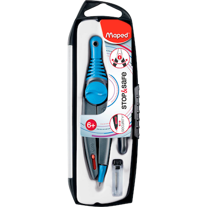 Artikelbild 2 für maped Zirkel STOP&SAFE blau, lila oder rot, 1 St., Artikelnummer 701643