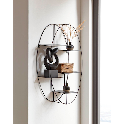 Artikelbild 3 für HAKU Möbel Wandregal schwarz 44,0 x 16,0 x 71,0 cm, 1 St., Artikelnummer 491583