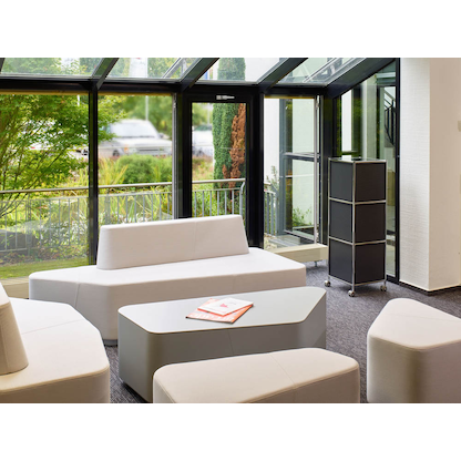 Artikelbild 4 für viasit SAM System4Schallschutz-Modul Stahlrohr verchromt, Lochblech lackiert, Artikelnummer 448276