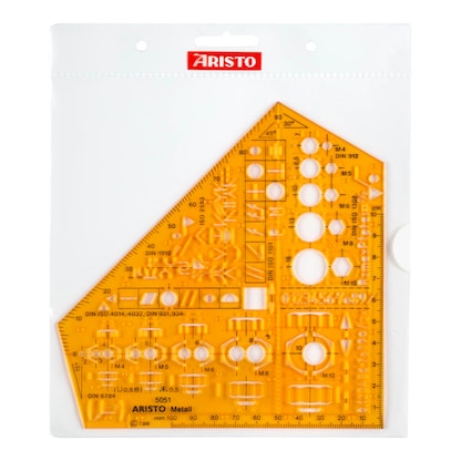 Artikelbild 2 für ARISTO Zeichenschablone gelb, Artikelnummer 144039