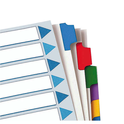Artikelbild 2 für Esselte Ordnerregister DIN A4 Vollformat blanko farbig 12-teilig, 1 Satz, Artikelnummer 352864
