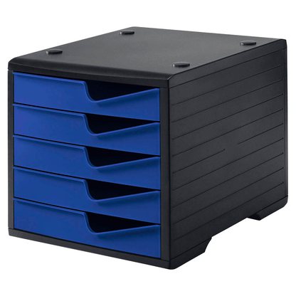 Artikelbild für styro Schubladenbox styroswingbox blau 275-8430.3591, DIN A4 mit 5 Schubladen, 1 St., Artikelnummer 821977