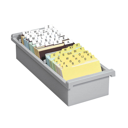 Artikelbild für HAN Karteikasten DIN A7 für 1.300 Karteikarten grau ohne Deckel, Artikelnummer 184150