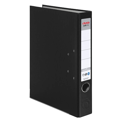 Artikelbild 2 für herlitz maX.file nature plus Ordner schwarz Karton 5,0 cm DIN A4, 1 St., Artikelnummer 474148
