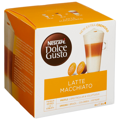 Artikelbild 2 für NESCAFÉ DOLCE GUSTO® LATTE MACCHIATO Kaffeekapseln, Arabicabohnen 8 Stück, Artikelnummer 308137