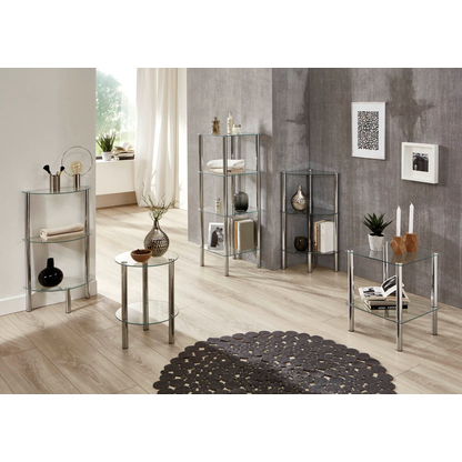 Artikelbild 3 für HAKU Möbel Badregal 90240 silber 39,0 x 39,0 x 107,0 cm, Artikelnummer 558401