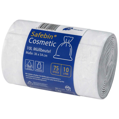Artikelbild für Meditrade® Müllbeutel Safebin®Cosmetic 10,0 l weiß 8,0 µm, 75 St., Artikelnummer 804631