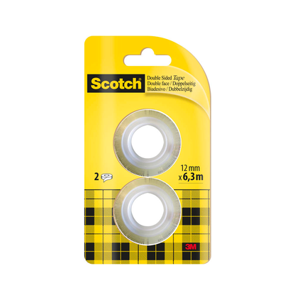 Artikelbild für Scotch doppelseitiges Klebeband 12,0 mm x 6,3 m, 2 Rollen, Artikelnummer 146524
