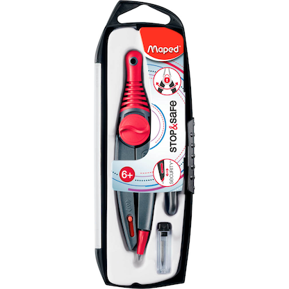 Artikelbild 4 für maped Zirkel STOP&SAFE blau, lila oder rot, 1 St., Artikelnummer 701643