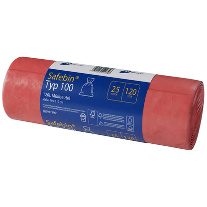 Artikelbild für Meditrade® Müllbeutel Safebin®Typ 100 120,0 l rot 54,0 µm, 25 St., Artikelnummer 804718
