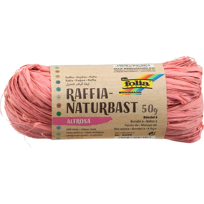 Artikelbild für folia Naturbast matt altrosa 0,5 mm x 50,0 g, Artikelnummer 963312