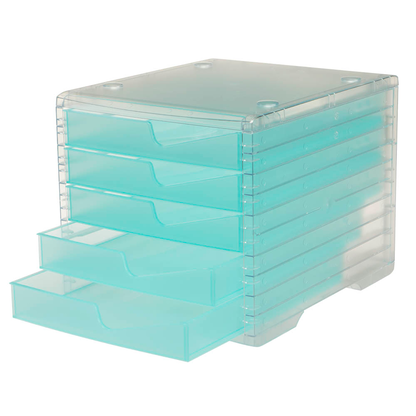 Artikelbild 5 für styro Schubladenbox styroswingbox light aqua 275-8430.25224, DIN A4 mit 5 Schubladen, 1 St., Artikelnummer 821872