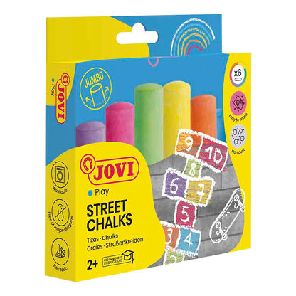 Artikelbild für JOVI Street Chalks Straßenmalkreide farbsortiert 6 St., Artikelnummer 321774