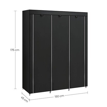 Artikelbild 2 für SONGMICS Stoffschrank, RYG12B schwarz 150,0 x 45,0 x 175,0 cm, 1 St., Artikelnummer 439806